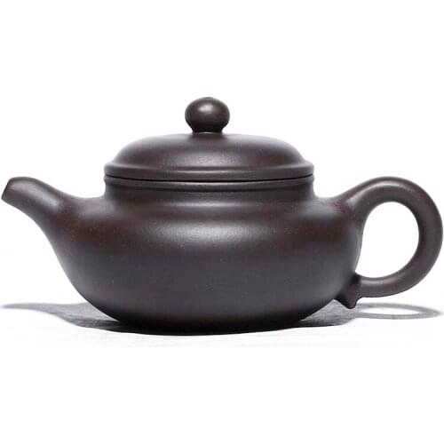 Original Ore Black Gold Sand Smooth Antique Pot Zisha Teapot Yixing Handmade Pot Kung-fu Teaware Purple Clay Drinkware Puer