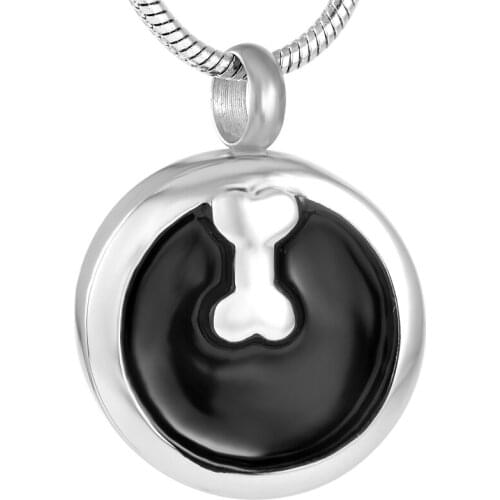 Memorial Locket Jewelry For Cremation Ashes Pendant With Free Fill Kits Pet Urn Necklace With Dog Bone Stainless Steel