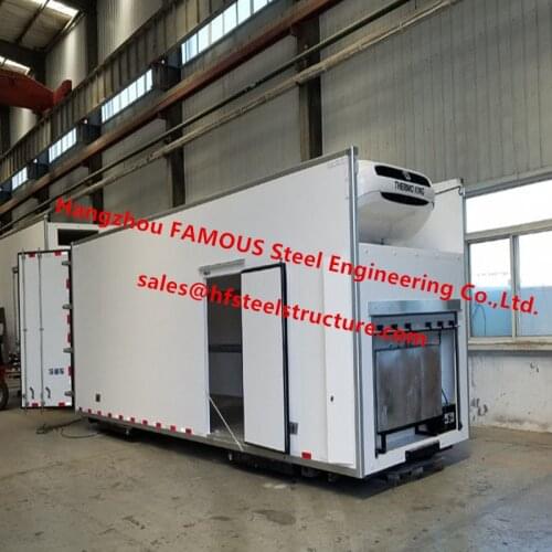 Movable Cold Storage Polyurethane Core Metal Panel Decoration Portable Chilled Container Application In Cold Chain