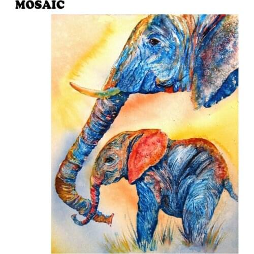 Full Diamond Embroidery sale,Diy 5D Diamond Painting Cross Stitch elephant landscape Full Diamond Mosaic,Modern Room Decor