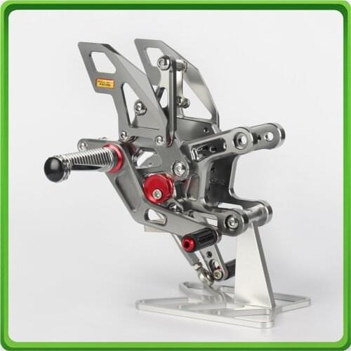 Motorcycle Adjustable Rearsets rear set sets footrest foot pegs pedal For Kawasaki Ninja ZX-10R ZX10R 2016 2017 2018 Gray