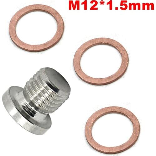 Crankcase Engine Oil Drain Plug and 3 Washers gasket for Polaris Ranger 570 700 800 900 ETX for Polaris Scrambler 850 1000