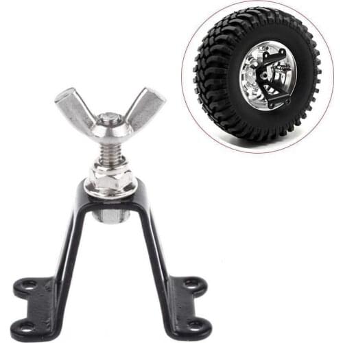 RC model Steel Spare Tire Rack for 1/10 Axial SCX10 TAMIYA RC Rock Crawler Body (Black 1Pcs) RC car scx10 Spare tire holder