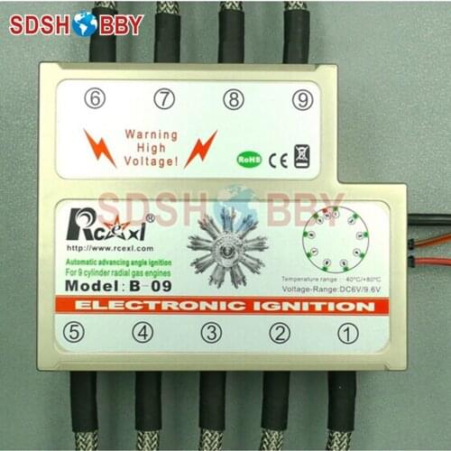 Rcexl Nine Cylinder Radial Engine Igniter 4.8V~8.4V 622a Igniter Including Sensor for ME-8 1/4 -32 CM-6-10MM