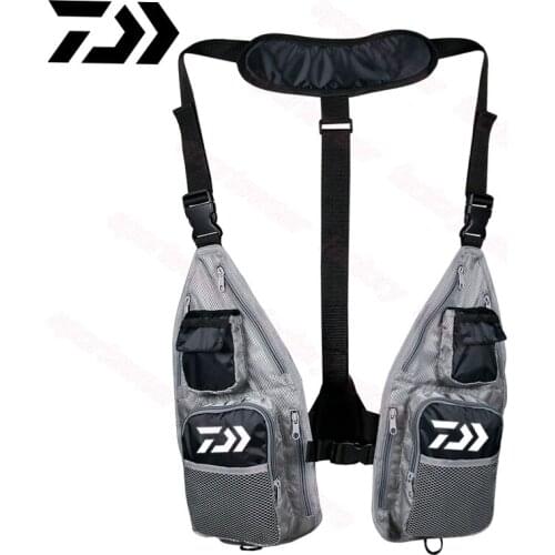 DAIWA Fishing Vest Men DAWA Breathable Swimming Life Jacket Waistcoat Survival Utility Vest Fishing Backpack for Outdoor Sport