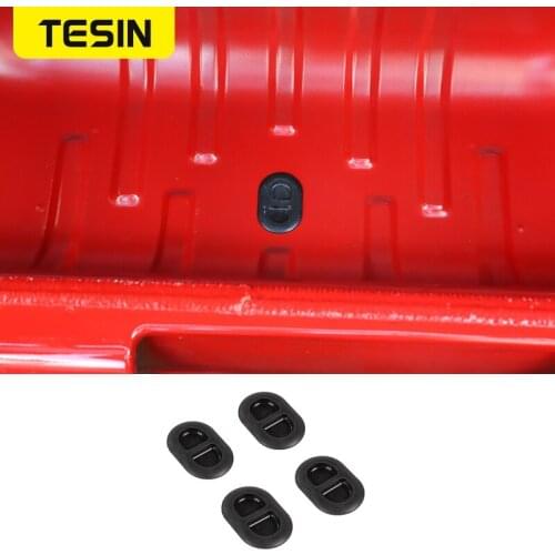 TESIN Removable Waterproof Car Chassis Frame Round Hole Dust Plugs For Jeep Wrangler JL 2018+ Black Car Exterior Accessories