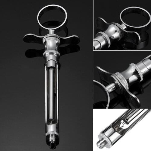 Dentistry Aspirating Syringes Stainless Steel Oral Syringe 1.8ML With Head Tool