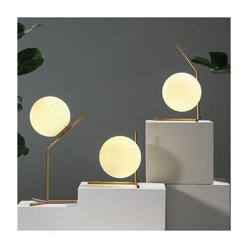 Modern glass table lamps nordic simple bedroom bedside reading desk lamp home decoration led table lights e27 lamparas lighting
