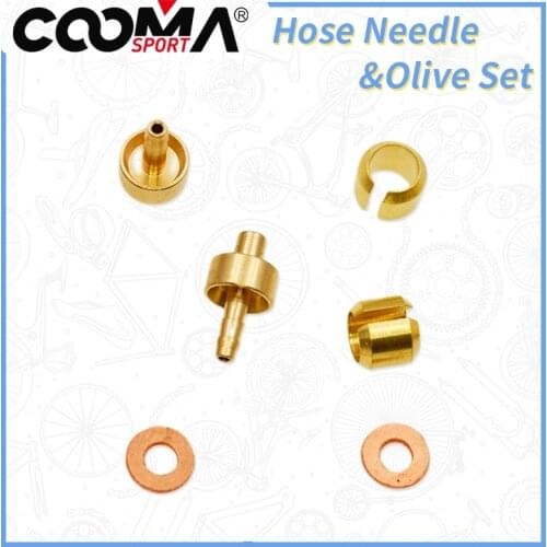 Hydraulic Disc Brake Hose Barb & Compression Fitting for Hope Brake System, Olive & Needle, 2 SET/order