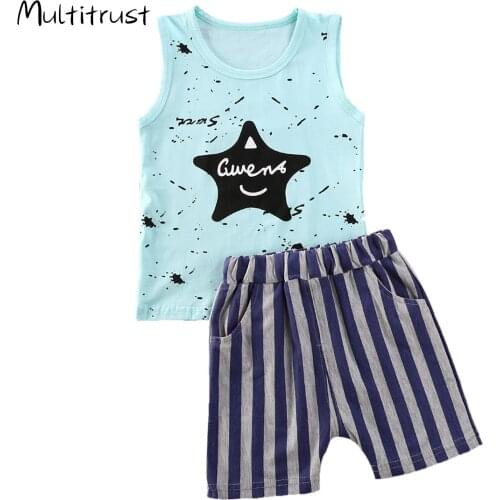 2020 0-24M 2pcs Newborn Baby Boys Clothes Set Kid Print Car Cartoon Bodysuits Short Sleeve Tops Shorts Set