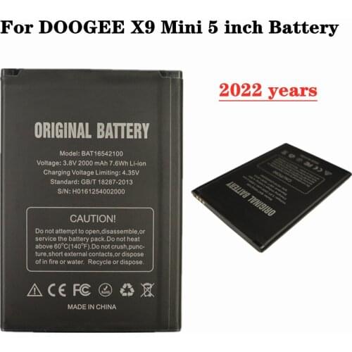 2000mAh BAT16542100 Battery For DOOGEE X9 Mini 5 inch Smart Phone Replacement Batterie Bateria Batteries