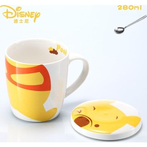 280ml Disney Winnie the Pooh Water Cup Coffee Milk Tea Breakfast Ceramic Mug Home Office Collection Cups Festival Children Gifts