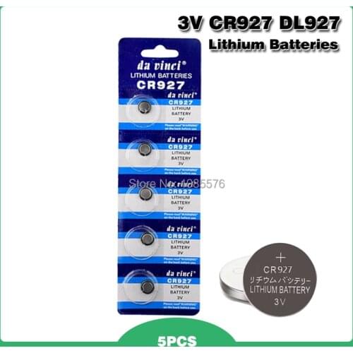 5pieces 927 DL927 BR927 BR927-1W CR927-1W 3 V CR927 Lithium Battery Remote Control Clock Watch Coin Cell Battery Replace