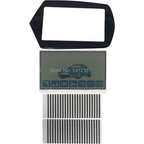 A61 Lcd Display Flexible Cable + Glass Cover Key Case For Car Alarm Starline A61 LCD Remote Control Keychain Zebra Stripes