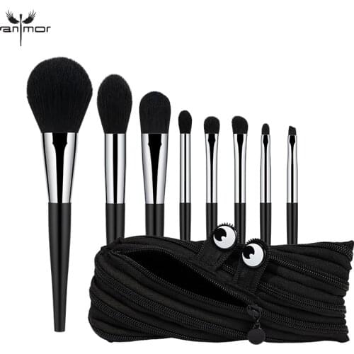Anmor High Quality 8Pcs Makeup Brush Set Professional Eyeshadow Makeup Brushes Synthetic Hair Cosmetic Tool Kit