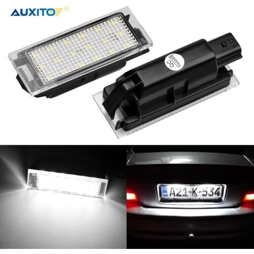 Car LED License Plate Light For Renault Megane 2 Clio Laguna 2 Megane 3 Twingo Master Vel Satis Accessories Canbus No Error Lamp