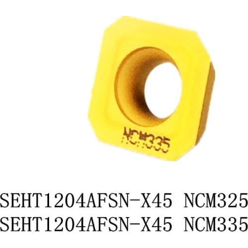 Free Shipping good quality 10 PCS/set carbide CNC blade Square milling cutter insert SEHT1204 SEHT1204AFSN-X45 NCM325/335