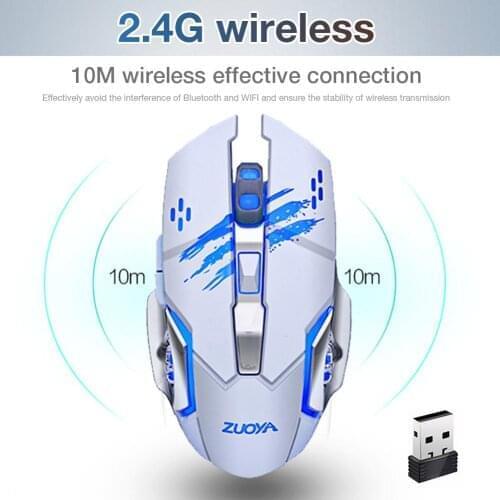 Wireless Optical Gaming Mouse 2.4Ghz Backlight 6 Button Adjustable Rechargeable Bluetooth Cable Mouse For Laptop Computer