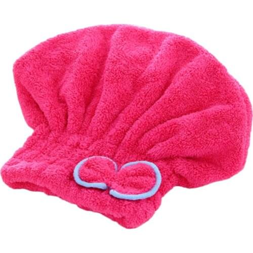 Quick-drying Hair Drying Hat Head Wrap Cap Bathing Super Absorbent Soft Velvet Shower Cap For Adults Woman Bathroom Supplies