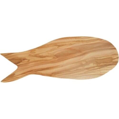 Italy Olive wood Fish-shaped cutting board, Solid wood bread board ,Wooden Serving board with beautiful natural textures