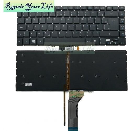 Repair You Life Laptop Keyboard For Acer For Aspire R7-572 R7-572G R7-572P BR Brazil layout With backlit New and Original