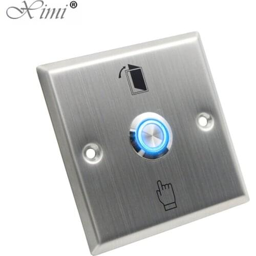 Stainless Steel Door Exit Button With LED Light For Night Use Good Quality Door Control Exit Switch Door Release Button E04L