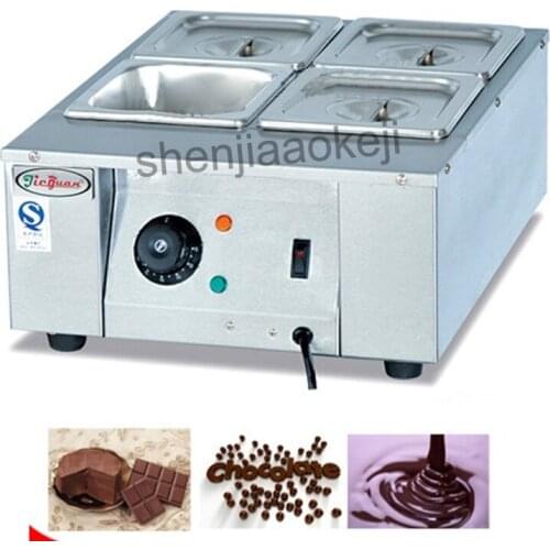 Commercial 4 Lattices Chocolate melting pots Chocolate melting machine home use chocolate melting oven 220v 1500w 1pc