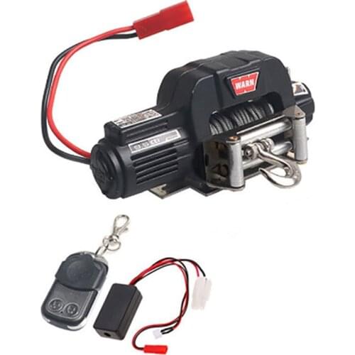 Electric Motor Winch & Controller Receiver Set for 1:10 RC Climbing Car Upgrade Accessories
