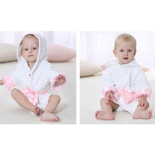Cute Princess Nightgown Baby Girls Towel Bath Robe Kids Long Sleeve Sleepwear Bathrobe Children Infant Toddler Home Wear Pajamas