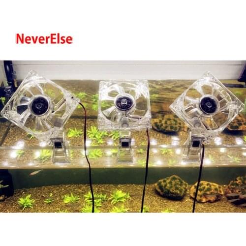 Multi Head Aquarium Cooling Fan 100v~240v Adjustable Submersible Cooler Clip temperature Fast Cooling Low Noise with Safety Net