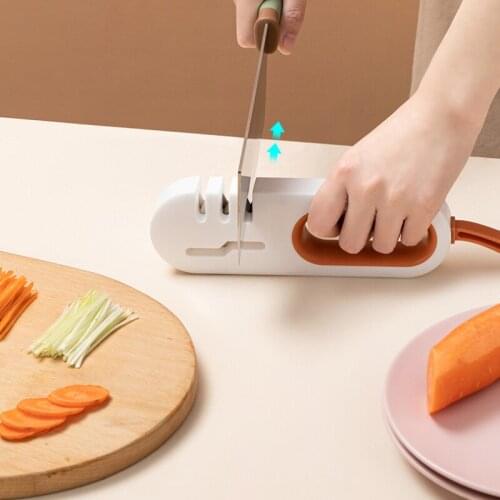 Knife Sharpener 4 Stages Kitchen Sharpening Stone Grinder Knives Scissors Whetstone Tungsten Diamond Ceramic Sharpener Tool