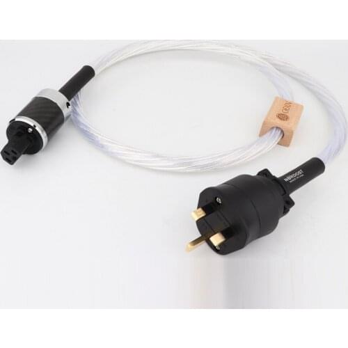 Odin Supreme Reference Power Cable With Gold Plated Uk Power Plug & Black Carbon Fiber IEC Female Connector