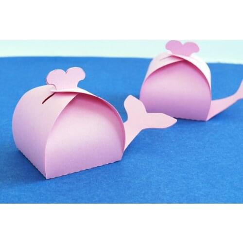 Lovely 3D Pink whale nautical Wedding Gift Candy box Candy gift Favor Boxes Favors holders coockies package tools