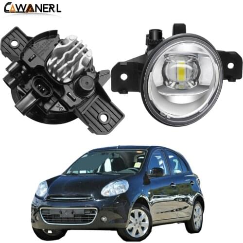 Fog Light Assembly H11 Car Right + Left LED Lens Fog Lamp DRL 30W 12V For Nissan Micra March 4/IV (K13) Hatchback 2010-2018