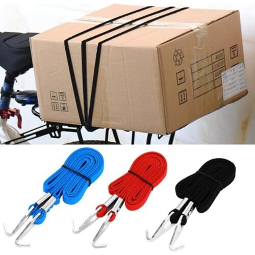 DUUTI Bike Rear Seat Luggage Strap Bicycle Strap Stretch Elastic Tension Bike Rope with 2 Hooks Cycling Hanging Tools