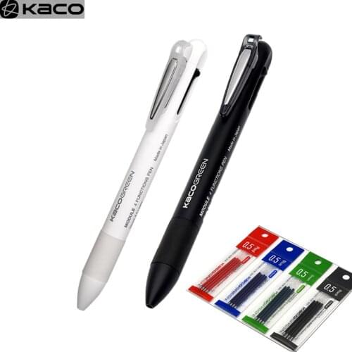 Xiaomi Kaco Gel Pen 4 In 1 Multi-Function Sign Pens Pучка Caneta 4 Colors Ink with Mechanical Pencil Built-in Eraser for Office