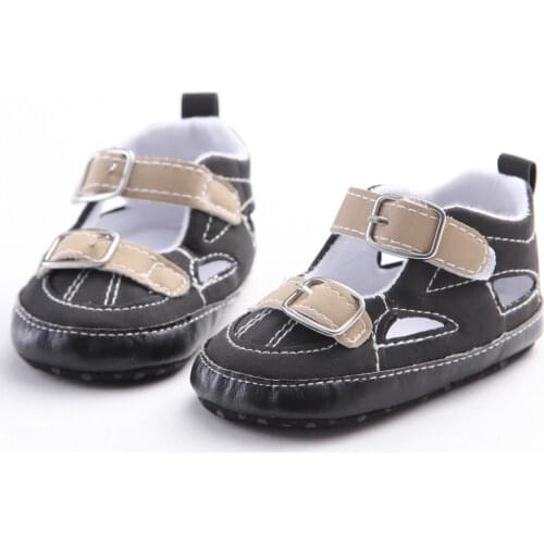 Summer new fashion Newborn Infant Baby Boy Soft Sole PU leather Sandal Crib Shoes Casual babies Anti-slip shoes 0-18M