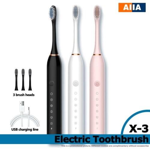 Electric Toothbrush X-3 Usb Charging Ipx7 Waterproof Sonic Toothbrush 42000 Times/Min Dupont Brush Head Apply To Adult Children