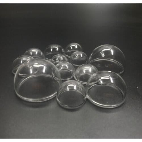 8pcs 15/16/18/20/22/25/30/35/40mm Hemisphere glass dome cover diy clear half round glass globe bubble globe glass vial pendant