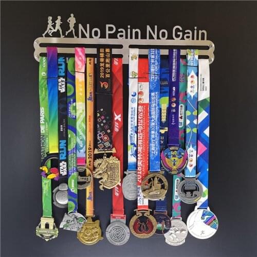 Medal Display Rack Wall Mounted Metal Support Sports Military Race Badges Marathon Storage Hanger Runners Creative Gift