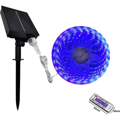 Gylbab 8 Modes Remote Control Solar Leds Strip Light 3m 90 6m 180 Outdoor Waterproof Night For Garage Garden Lawn Lamps