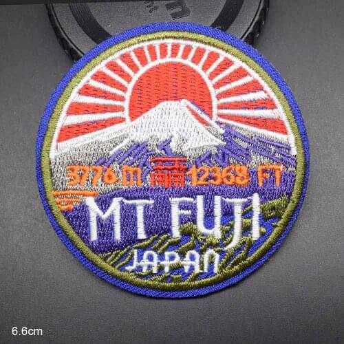 Japanese Japan Mountain Iron On Embroidered Clothes Patch For Girl Woman Skirt Hat Clothing Stickers Garment Apparel Accessories
