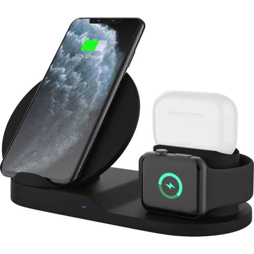 3 in 1 Fast Wireless Charger Dock Station Fast Charging For iphoe 11 11 Pro XR XS Max 8 for Aple Watch 2 3 4 5 For AirPods Pro