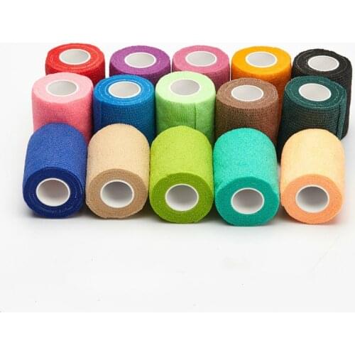 5Pcs/set Security Protection Self-adhesive Cohesive Bandage Elastic Wrap First Aid Sports Body Gauze Medical Tape Tattoo Bandage