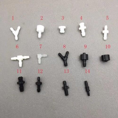 50PCS Ink tubing connector Y shape ink pipe hose for large format printer tube male female printhead clip connect plug mix order