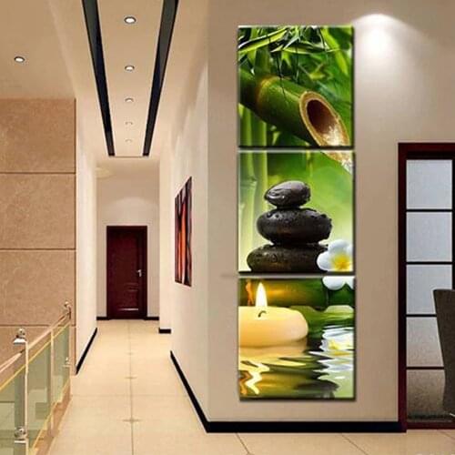 5d Diamond Painting Bamboo Candle Cross Stitch Needlework full Square Mosaic diy Diamond Embroidery Handmade Craft