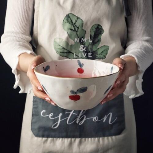 Japanese style ramen bowl household large instant noodle bowl ceramic large hat horn bowl ceramica tableware dinner plates