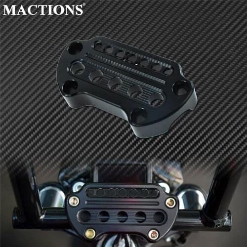 Motorcycle Black Indicator Light Handlebar Top Bar Riser Clamps Mount Aluminum For Harley Dyna 2006-Up Sportster 1995-up XL