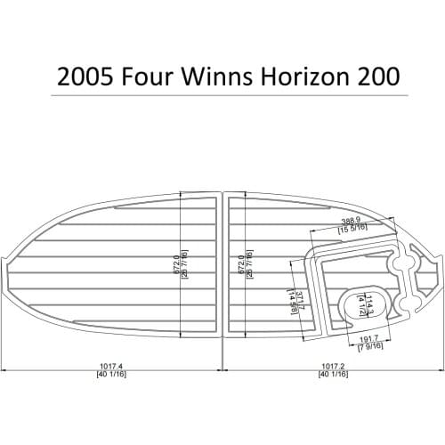 2005 Four Winns Horizon 200 Swim Platform Pad Boat EVA Teak Decking 1/4" 6mm