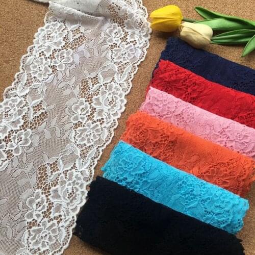 Elastic lace stretch 10Yards/Lot 17cm wide Colors Lace Trim Elastic lace trim ribbon Sewing Craft DIY Garment & Home Decoration